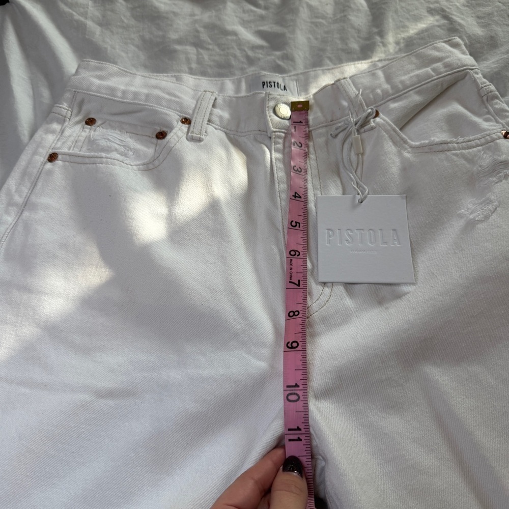 Pistola “Grayson” High Rise Baggy Jean — White Distressed — NWT Size 27 - Picture 5 of 8